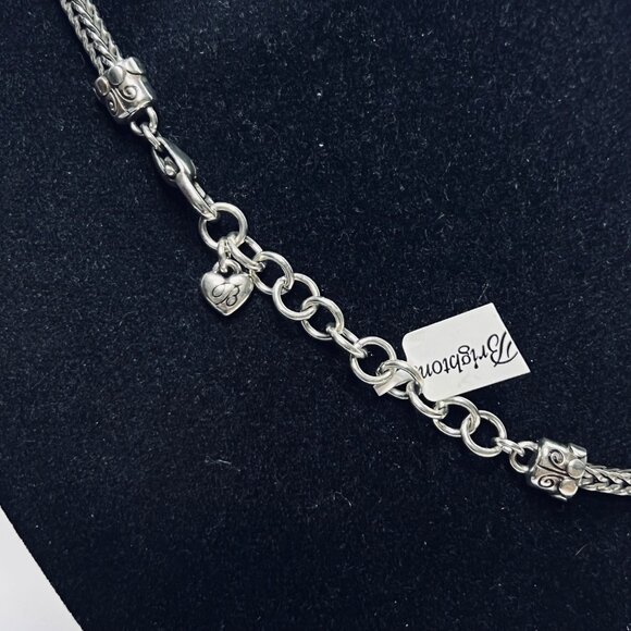 Brighton Chunky Silver-Tone Wheat Chain Statement Necklace (6023) - Picture 6 of 7